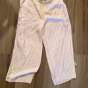 Silk delicate Pink Lace Trim Bottoms